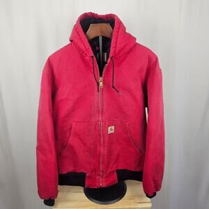 Carhartt Modern 2014 125th Anniversary Red Hooded Zip Jacket Men’s L